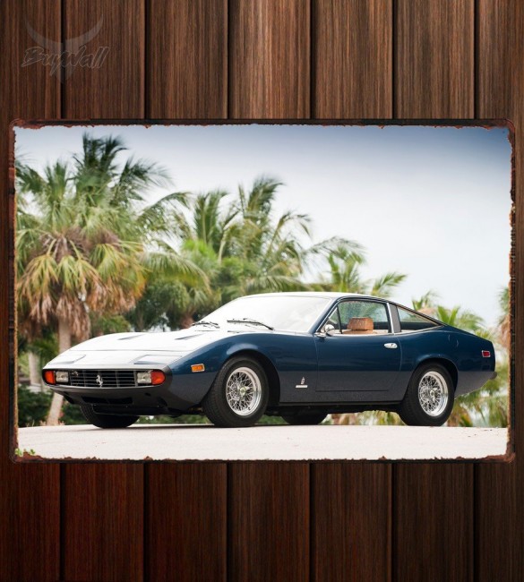 Металлическая табличка Ferrari 365 GTC 4 US-spec Металлическая табличка Ferrari 365 GTC 4 US-spec